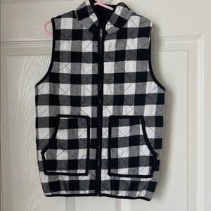 Kids Checkered Black and White Vest